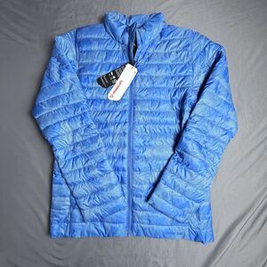 Lands End Youth L Puffer Jacket Lightweight Blue Primaloft Brand NEW With Tags